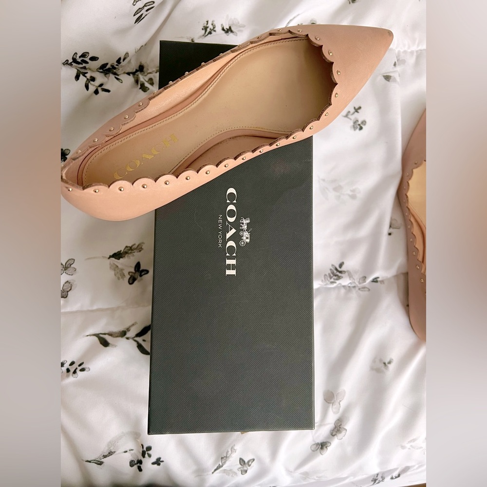 Coach Beige Ballerina Flats
